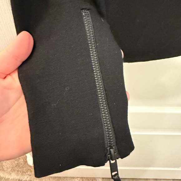 Milly Lambskin Leather Top Faux Fur Leopard Pullover - Picture 7 of 8